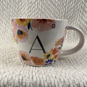 OPALHOUSE A Mug Floral Beige with Flowers 16oz Stoneware NWT
